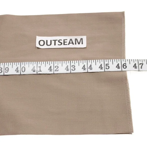 Zanella NWT Dress Pants Size 35 US Pn12 In Solid Beige Wool Blend